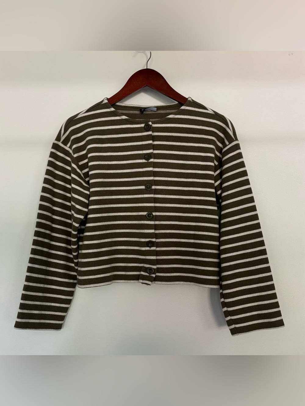 ASOS Striped Olive & Cream Cardigan